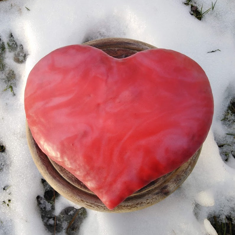 Perníkové srdce s citronovou polevou
