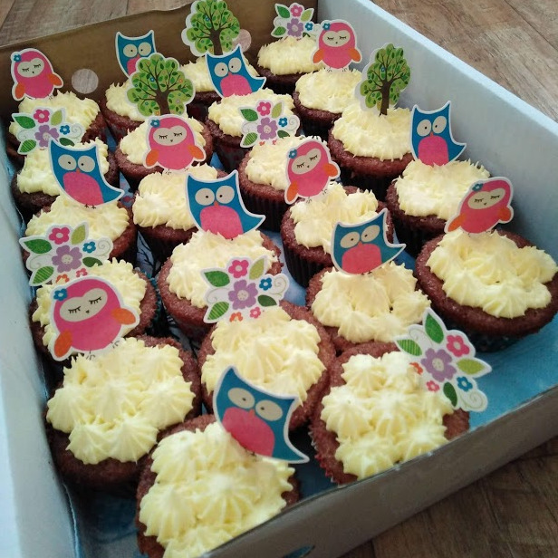 Vanilkové cupcakes s pudinkovým krémem
